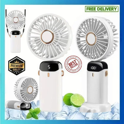 Mini Handheld Fan Portable Folding Desk Fan Cooler Cooling USB Rechargeable Fan - Image 1 of 4