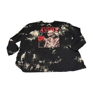 SHEIN T-Shirt Damen 3XL Mehrfarbig Acid Washed Staying Alive Grafik Pullover - Bild 1 von 7