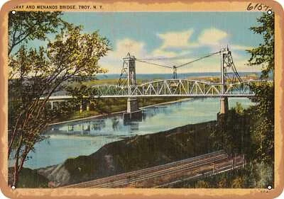 METAL SIGN - New York Postcard - Gray and Menands Bridge, Troy, N. Y. - Image 1 of 2