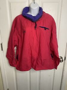 Vintage 90s COLUMBIA Radial Sleeve Windbreaker Pullover Jacket Size Womens Large