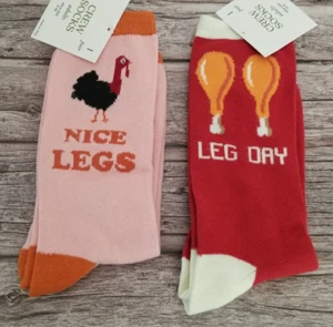 2024 Target Bullseye Turkey Leg Drumstick Socks Nice Legs Men's Women's NEW - Picture 1 of 7