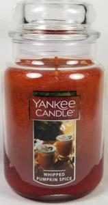 Yankee Candle WHIPPED PUMPKIN SPICE Large Jar 22 Oz Red Housewarmer Fall Wax - Picture 1 of 4