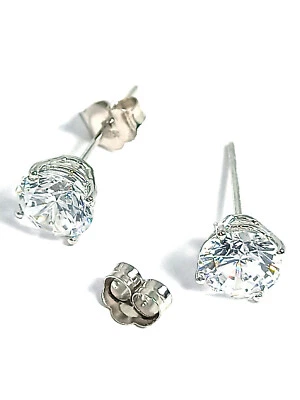 Joyería Hija Diamante 18k Pendientes Hechos a Mano Joyería Diamante Solitario 2ct Foto 1 de 4