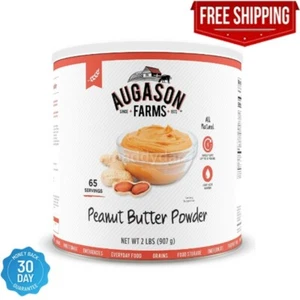 Augason Farms Peanut Butter Powder Natural 2 lbs 65 servings Pack of 10 Cans - Picture 1 of 6