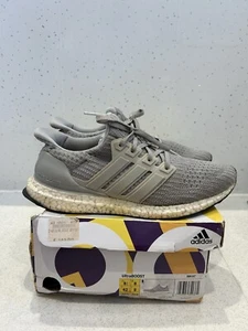 Adidas Shoes Mens Size UK 8 UltraBoost 4.0 Grey White Knit Running Trainers - Picture 1 of 7
