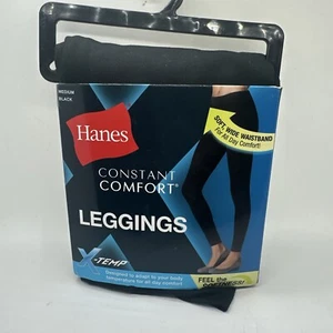 Hanes X Temp Women's Black Constant Comfort Leggings Medium - Picture 1 of 9
