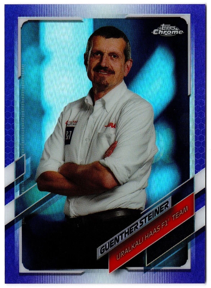 2021 Topps Chrome Formula 1 F1 Crew Purple Refractor GUENTHER STEINER 92 164/399 - Image 1 of 1