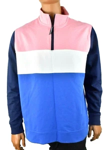 Club Room Mens Sweatshirt Jacket New XL Blue Color Block Long Sleeve Pullover - Picture 1 of 5