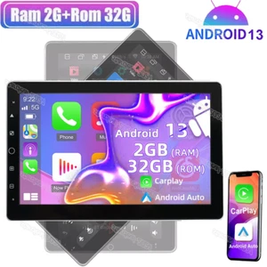 10.1'' Apple Carplay Double 2Din Rotatable Android 13 Car Stereo Radio GPS Wifi - Picture 1 of 13