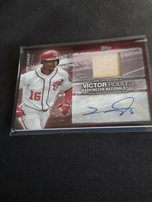 Victor Robles SP Auto Relic 21 Of 25 Washington Nationals 2020 Topps - Image 1 of 2