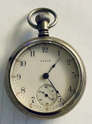 Reloj Bolsillo 1910 Elgin Modelo 5 Grado 317 18s 15j Raro Bonito Funcionamiento Antiguo Foto 1 de 4