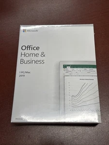 New Sealed Microsoft Office 2019 Home & Business 1PC Lifetime for PC / Mac - Picture 1 of 2