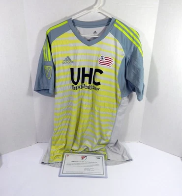 2018 New England Revolution Brad Knighton #18 Game Used Signed White Jersey L 8 - Image 1 of 4