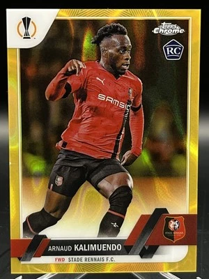 2022-23 Topps Chrome UCC - Arnaud Kalimuendo #195 Gold Lava Refractor (RC)  - Image 1 of 2