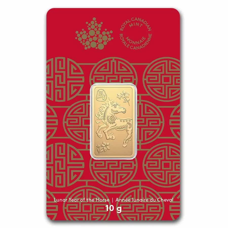 2026 Kanada 10g Goldbarren - Mondjahr des Pferdes (Premium) - Bild 1 von 4