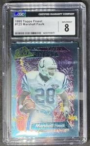 MARSHALL FAULK 1995 TOPPS FINEST #125 ROOKIE RC CGC 8 (NM/MT) HOF - Picture 1 of 2