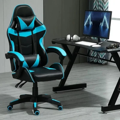 mcc direct Swivel Faux Leather Office Chair Racing Sports Gaming Tilt Computer D