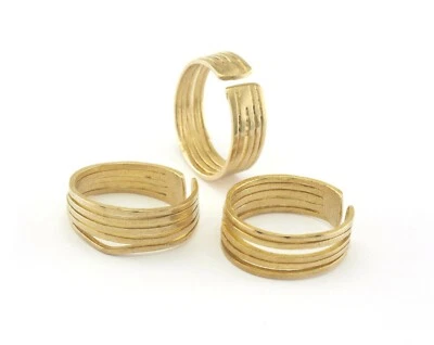 Anillo Ajustable Latón Crudo (18mm 8US Tamaño Interior - Ajustable) OZ3435  Foto 1 de 2