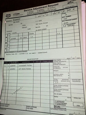 CASE Ag Factory/Dealer Service Bulletins 1982 - 1984 Original Documents - Image 1 of 4
