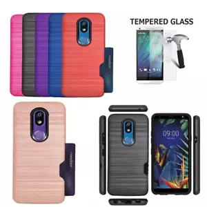 For LG Xpression Plus-2 Case / Harmony-3 Brush Shock absorbing Card Holder Cover - Picture 1 of 7