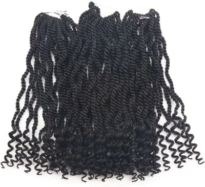 Trenzas de ganchillo onduladas senegalesas torcidas 6 paquetes 12 pulgadas 1B pre bucle.           G3  Foto 1 de 4