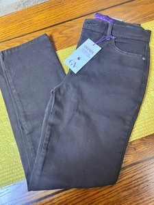GLORIA VANDERBILT Amanda The Original Slimming Jeans Brown 8P NWT - Picture 1 of 11