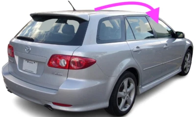 Fits: 2003-2008 Mazda 6 -STATION WAGON Passenger Right Front Door Window Glass - Image 1 of 4