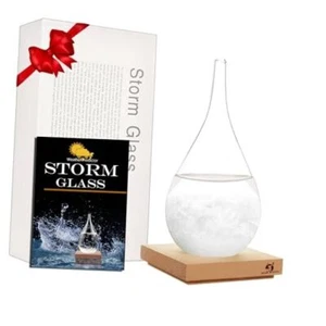 Storm Glass Weather Station - Cloud Storm Crystal Weather Forecast Bottle Large - Picture 1 of 7
