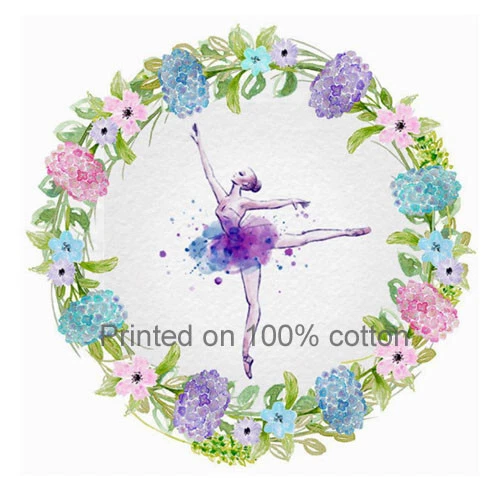 (1) Embroidery Ballerina Dancer Floral Wreath Picture 18cm LAST ONE! - Image 1 of 2
