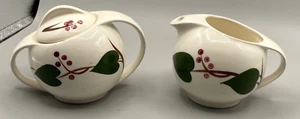 Stanhome Efeu schräge Milchkännchen & Zuckerschale Sky Line Cannonsburg Potteries 40er - Bild 1 von 13