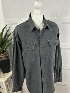 Wrangler Flex For Comfort Denim Shirt Chest Size 40in M/M in Cotton Dark Grey - Picture 1 of 13