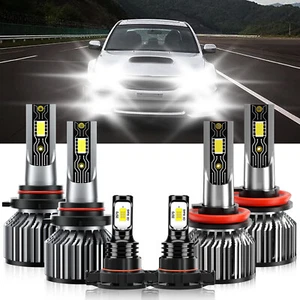 For Subaru Impreza 2012-2014 LED Headlight Bulb+Fog Light High&Low Beam Kit 6Pcs - Picture 1 of 12