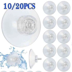 10/20PCS Strong Suction Cups with Screw Rod 1.8" Clear For Kitchen Glass Window - Picture 1 of 11