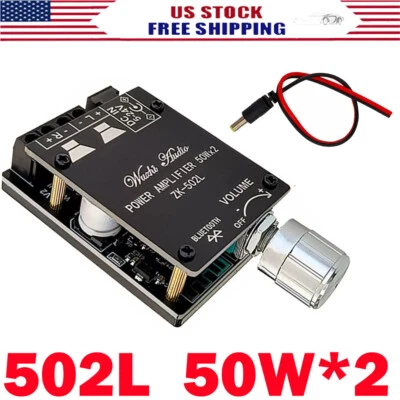 502L 50W*2 MINI 5.0 Bluetooth Amplifier Board Wireless Audio Digital Power US - Image 1 of 4