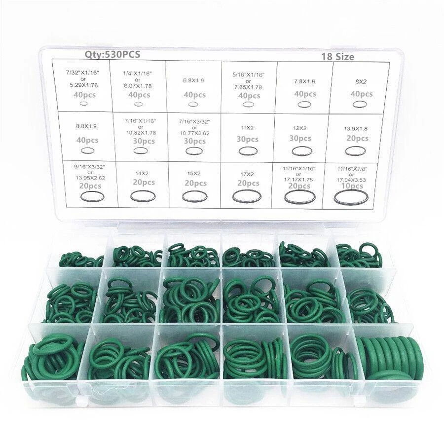 530 piezas/caja juntas tóricas coche R134a aire acondicionado reparación juntas de sellado Foto 1 de 4