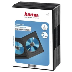 Hama DVD / Blu-ray Doppel-Leerhüllen Jewelcase Box Aufbewahrung 5er-Pack Schwarz - Bild 1 von 2