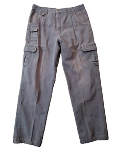 Cabela's Trail Hiker Cargo Style Canvas Mens Gray Blue Pants 36 Reg RN56835 - Picture 1 of 11