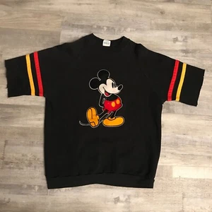 Vintage Walt Disney Mickey Mouse Sweatshirt Varsity Patch Size Extra Large XL 3D - Picture 1 of 7