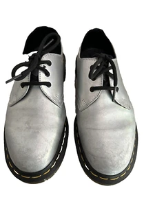 Dr Martens 1461 Reflective Rainbow Metallic Silver Leather Oxford Shoes Women 7 - Picture 1 of 15