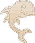 Dolphin - Laser Cut Out Unfinished Wood Craft Shape SEA103