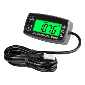 Jayron Retroilluminazione LCD Contagiri Motore Olio Termometro Acqua Indicatore - Foto 1 di 12
