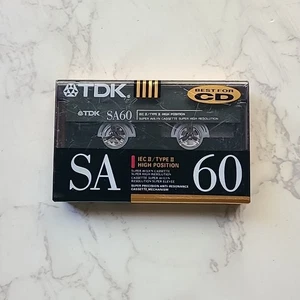 TDK SA 60 Cassette Tape NEW SEALED High Bias IEC II / Type II Super Avilyn Japan - Picture 1 of 6