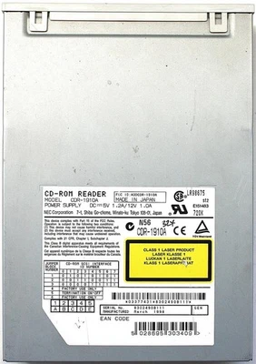 Cd-rom reader cdr-1910a, fcc id:a3dcdr-1910a, dp/n:0000703c black - Image 1 of 3