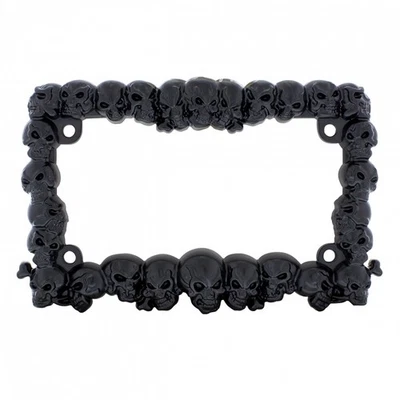 Black Skull Motorcycle License Plate Frame - Image 1 of 3