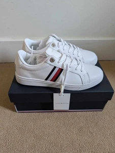 Brand New, Tommy Hilfiger, White, Leather, Women's Trainers, Size 5(37) - Picture 1 of 8
