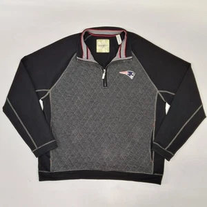 Tommy Bahama NFL Gridiron 1/4 ZIP New England Patriots Pullover Sweater 2016 XXL - Picture 1 of 11