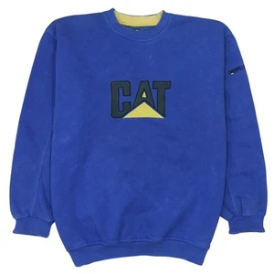 Vintage CAT BLUE SWEATSHIRT MENS XL - Picture 1 of 8
