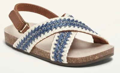 Sandalias para niños OLD NAVY correa cruzada a rayas azul marino ▪︎ talla 11▪︎ nuevas con etiquetas Foto 1 de 4