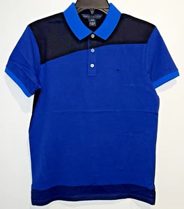 Marc by Marc Jacobs polo men's Small blue black colorblock short sleeve NWT $98 - Picture 1 of 10