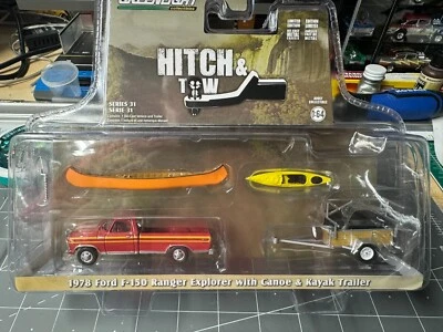 1:64 Greenlight Hitch & Tow S31 -  1978 Ford F-150 Range Explorer with Canoe - Image 1 of 4